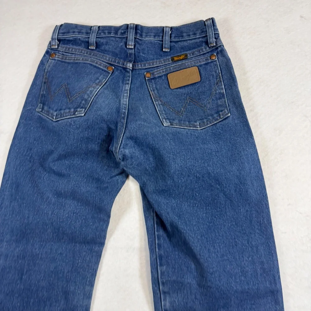 Wrangler 13MWZ Cowboy Cut Original Fit Jeans Mens 29x30 Medium Wash Blue Denim